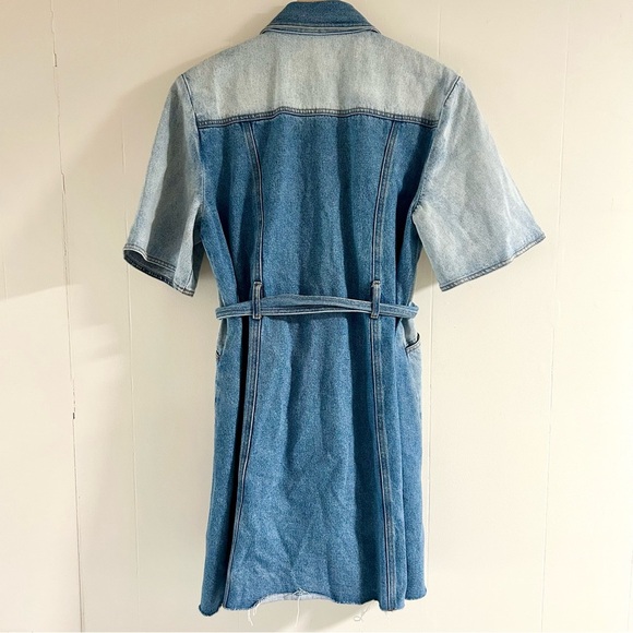 Significant Other Teddie Belted Denim Dress in Blue sz 12 - Picture 6 of 6